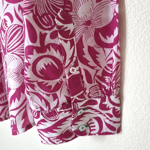 NWOT Talbots Tropical Floral Button-Up Blouse - XL - Picture 3 of 4